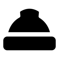 
A head protection icon in solid design, hard hat 
