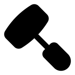 
Solid icon of mallet, hand tool
