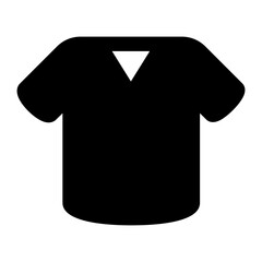 
Sportswear icon, sports shirt in editable solid style 
