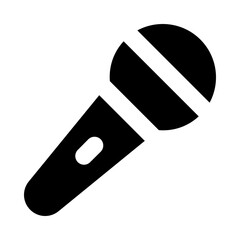
Singing mic icon, vector design of electronic mic 
