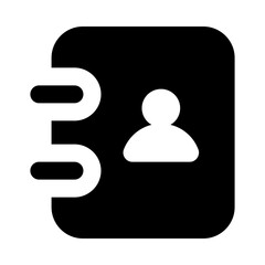 
Address book vector, profile on booklet
