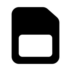 
An icon style of sim card in modern filled style 
