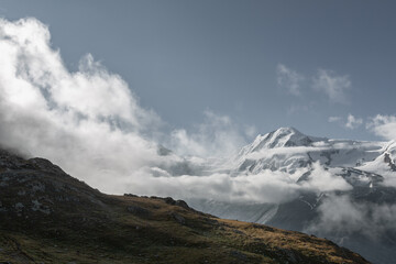 Obraz na płótnie Canvas Vue de sommet du Gornergrat sur le Mont Rose 