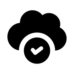 
 
Cloud verification icon in editable design 
