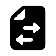 
File transfer icon in filled editable design
