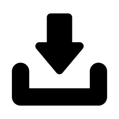 
An icon design of downloading, filled vector 
