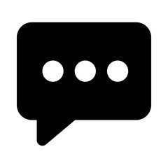 
An icon design of speech bubble, filled vector 

