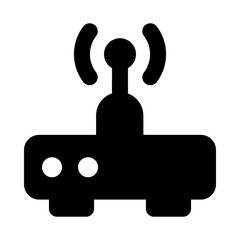 
Internet service, wireless wifi router in solid vector 

