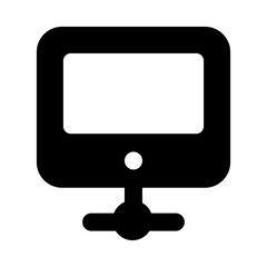 
An icon design of share screen, filled design
