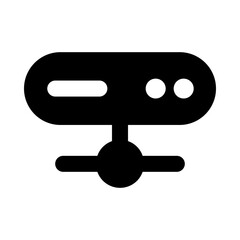 
Network server concept icon, solid vector style 

