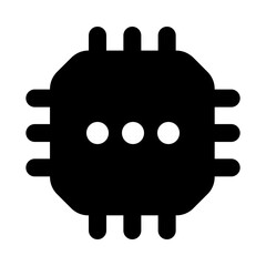 
Filled design of microchip icon, editable vector 
