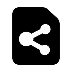 
Share file icon in filled design 

