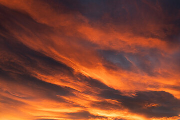 Fototapeta na wymiar colorful sunset in the sky