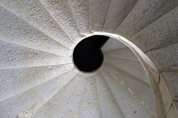 white spiral stairs - 394436867