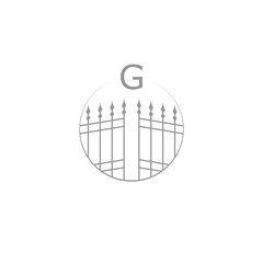 Gate icon isolated on white background