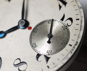 vintage watch second hand close up detail