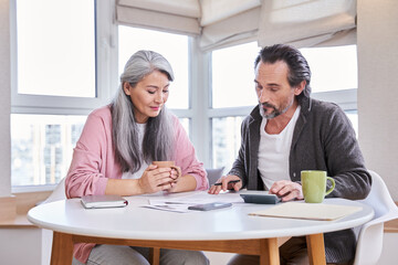 Couple discussing finances