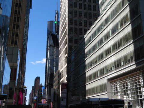 detail of West 42th Street in Manhattan