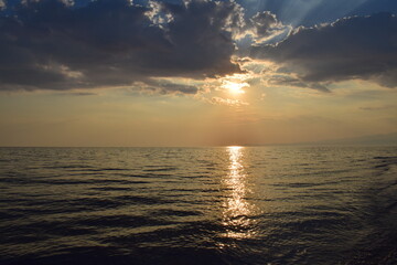 sunset over the sea Greece Thassos