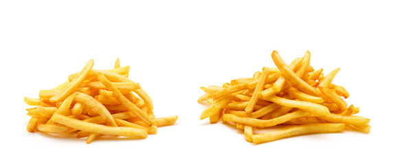 potato fry on white isolated background