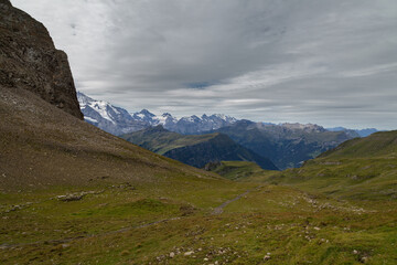 Naklejka premium Panorama sur tout l'Oberland bernois depuis Faulhorn