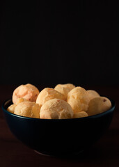 Close up of Traditional Brazilian snack called Cheese Bread 