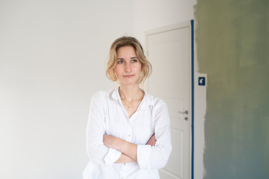 Woman In Half Painted Room, Sweden