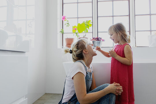 Mother and daughter together, Sweden
