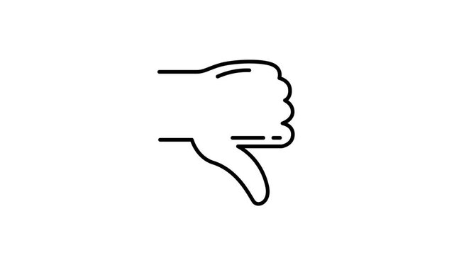 Dislike line icon on the Alpha Channel