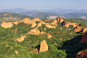 Fototapeta na wymiar Las Medulas red mountains, Leon, Spain, UNESCO