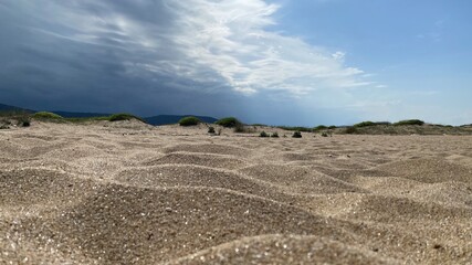 sand dunes and clouds