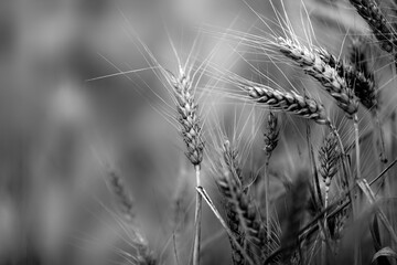 Grain field Black & White - 394465420