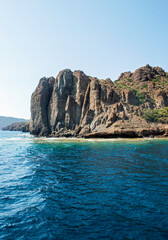 Fototapeta premium rock in the sea. Aegean Islands, Turkey