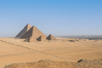 Fototapeta na wymiar The Pyramids, Giza, Cairo, Egypt. 