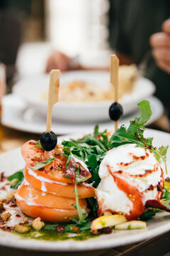 Mozzarella on plate, Spain