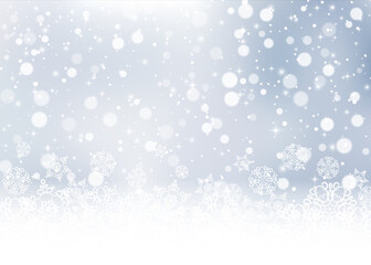 Falling snow texture. Christmas festive background. Vector Illustration