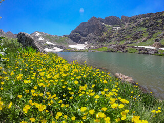 alpine lake in the mountains