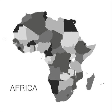 Vector Africa Grey Map