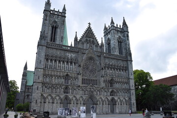 Fototapeta premium Nidarosdomen in Trondheim - Norway, Europe