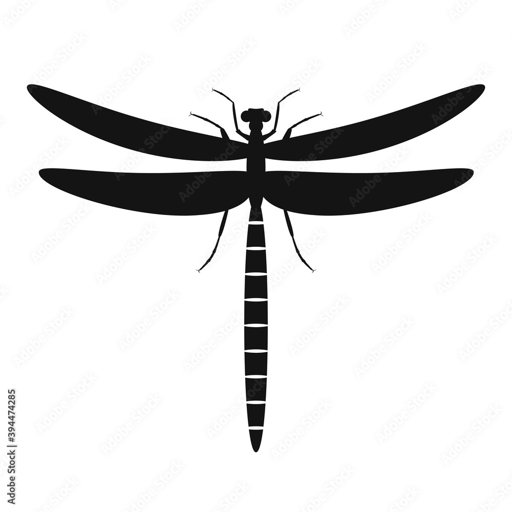 Canvas Prints dragonfly icon. silhouette of dragonfly. vector illustration.