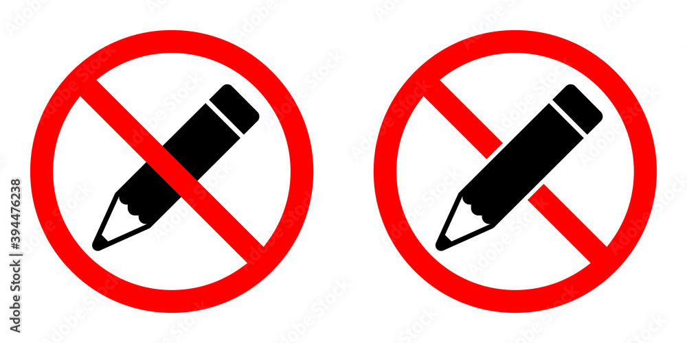Canvas Prints pencil are forbidden. vector illustration. you cannot use a pencil