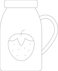 Drinks line icon for juice and drink