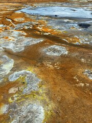 Fantastic natural sites around the lake of Myvatn, Iceland