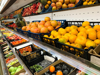 fruits and vegetables at the market