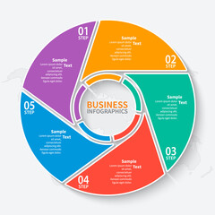 Abstract 3D Paper Infographics. Business template .Vector illustration
