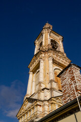 Fototapeta na wymiar Orthodox village bell tower