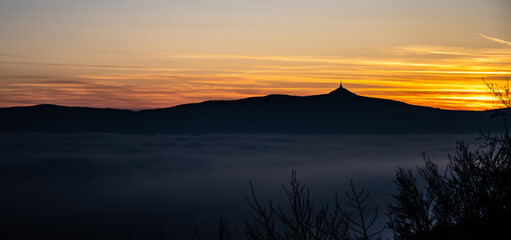 Jested ridge evening panorama