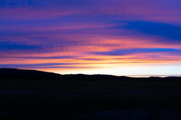 sunset in the mountains