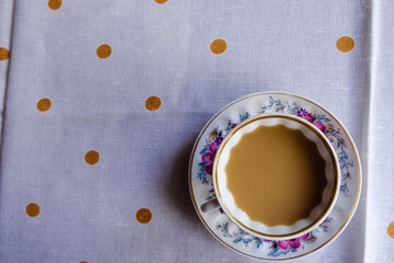 cup of coffee on table