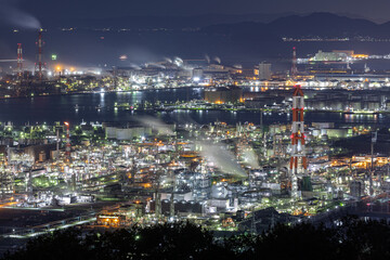 Fototapeta premium 水島コンビナートの工場夜景